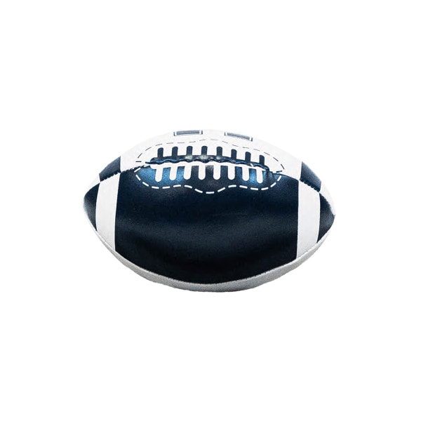 A small football with the Utah State logo